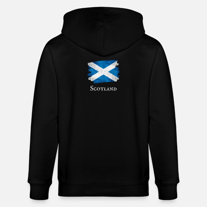 Drapeau grunge de l’Écosse - Veste à capuche bio CULTIVATOR Stanley/Stella Unisexe - noir