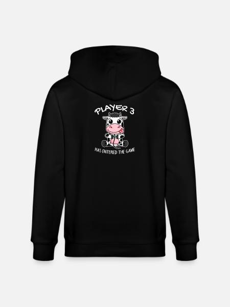 Tredje baby-spiller 3 har spillet ind i ko - Stanley/Stella økologisk unisex-hættejakke CULTIVATOR  - sort