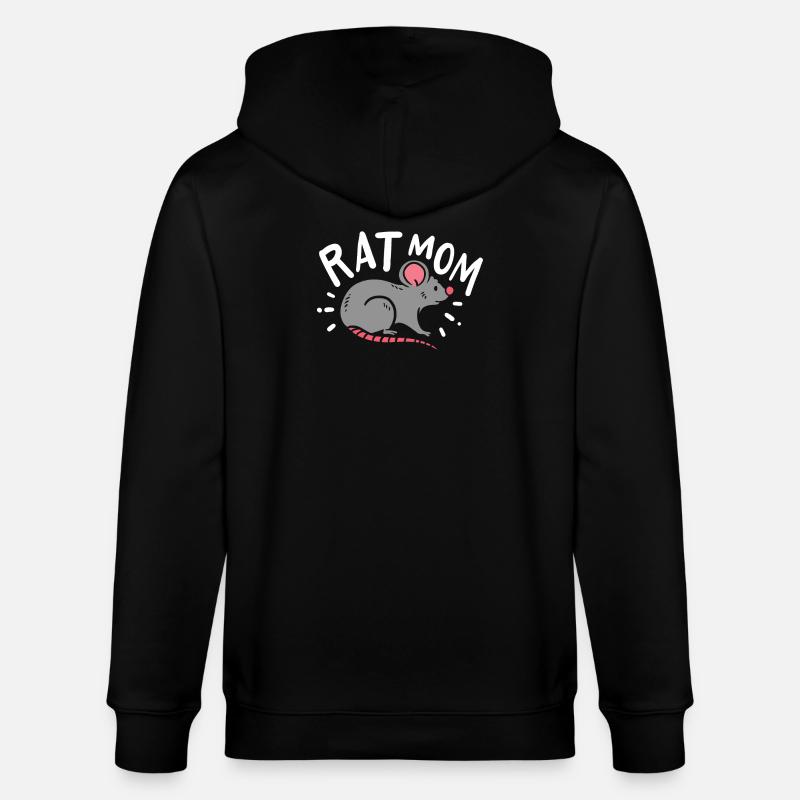 Ratte - Stanley/Stella Unisex Bio-Kapuzenjacke CULTIVATOR - Schwarz