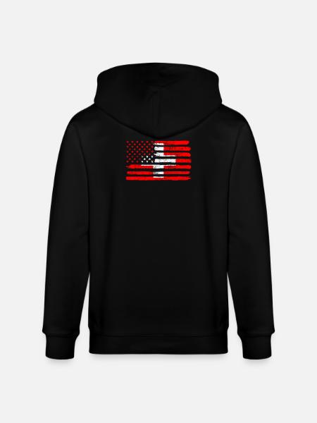 Drapeau des États-Unis Suisse - Veste à capuche bio CULTIVATOR Stanley/Stella Unisexe - noir