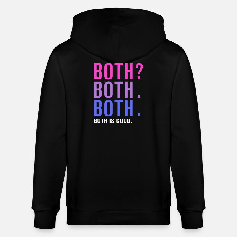Both Is Good Pride - Stanley/Stella CULTIVATOR  Unisex Organic Hooded Jacket - black
