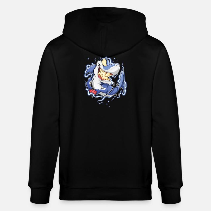 Requin - Veste à capuche bio CULTIVATOR Stanley/Stella Unisexe - noir