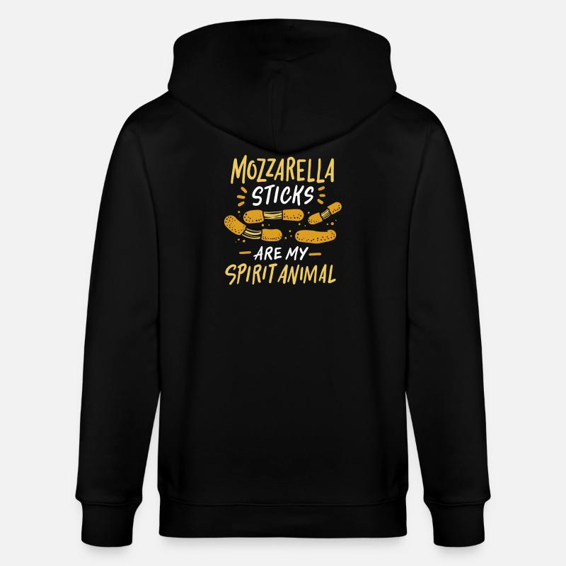 Bâton de mozzarella - Veste à capuche bio CULTIVATOR Stanley/Stella Unisexe - noir