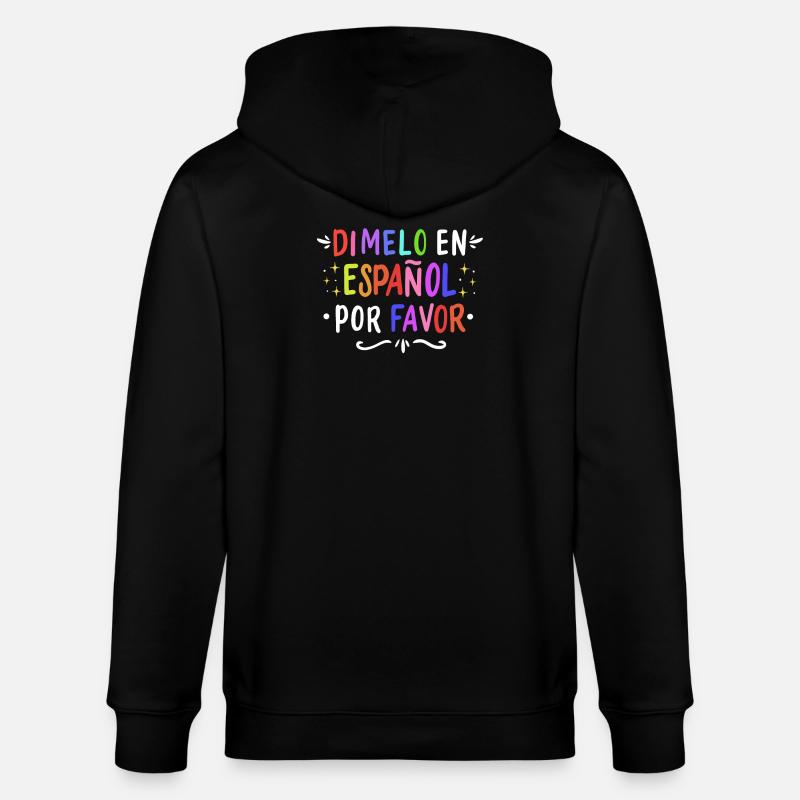 Spanisch Spanischlehrer Sprache - Stanley/Stella Unisex Bio-Kapuzenjacke CULTIVATOR  - Schwarz