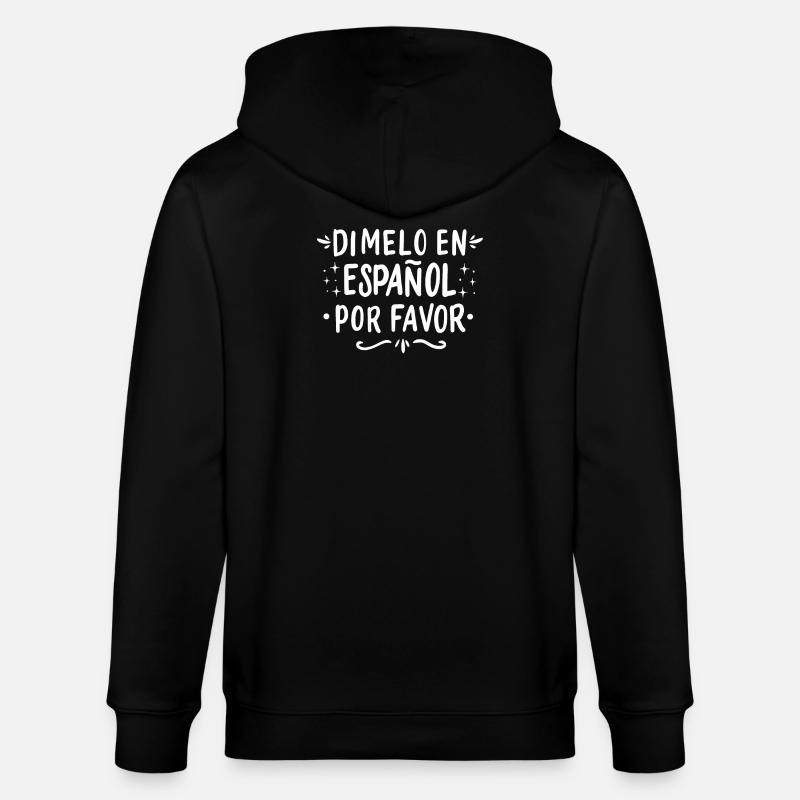 Spanisch Spanischlehrer Sprache - Stanley/Stella Unisex Bio-Kapuzenjacke CULTIVATOR  - Schwarz