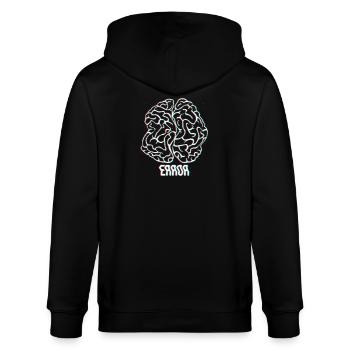 Neon Glitch Brain Error - Stanley/Stella CULTIVATOR  Unisex Organic Hooded Jacket - black - Back - Anna (173cm)