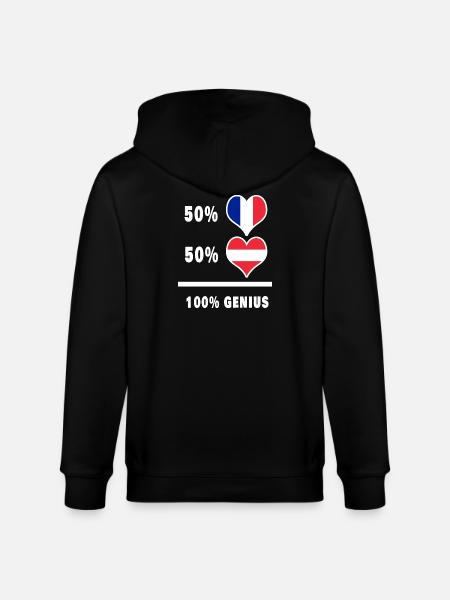 France and Austria Ingenious / Gift - Stanley/Stella CULTIVATOR Unisex Organic Hooded Jacket - black