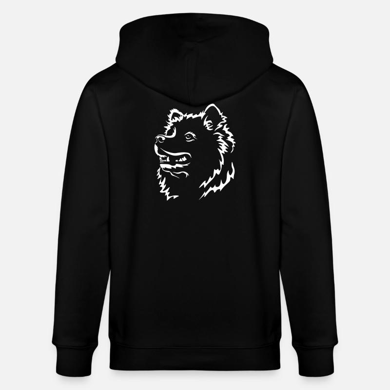 Samojede Kopf "Black Edition" - Stanley/Stella Unisex Bio-Kapuzenjacke CULTIVATOR - Schwarz