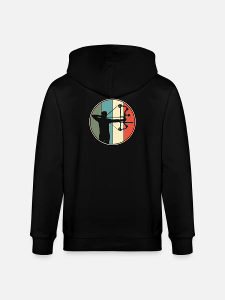 Archery Archery Retro - Stanley/Stella CULTIVATOR  Unisex Organic Hooded Jacket - black