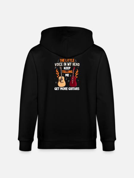 Guitarist Guitar Player Guitar - Stanley/Stella CULTIVATOR  Unisex Organic Hooded Jacket - black