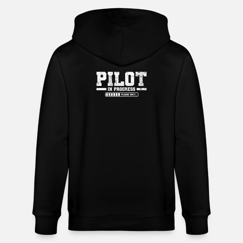 Flugschüler Flugschule - Stanley/Stella Unisex Bio-Kapuzenjacke CULTIVATOR  - Schwarz