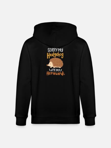 Igel Schüler Schule - Stanley/Stella Unisex Bio-Kapuzenjacke CULTIVATOR - Schwarz
