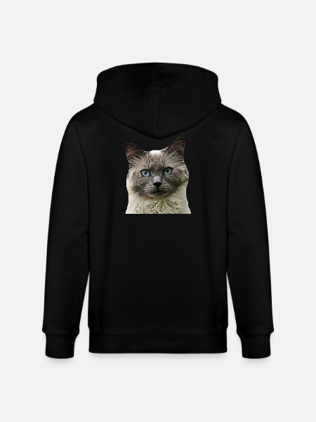 Kat Katte kat Katte Kat Hoved - Stanley/Stella økologisk unisex-hættejakke CULTIVATOR  - sort