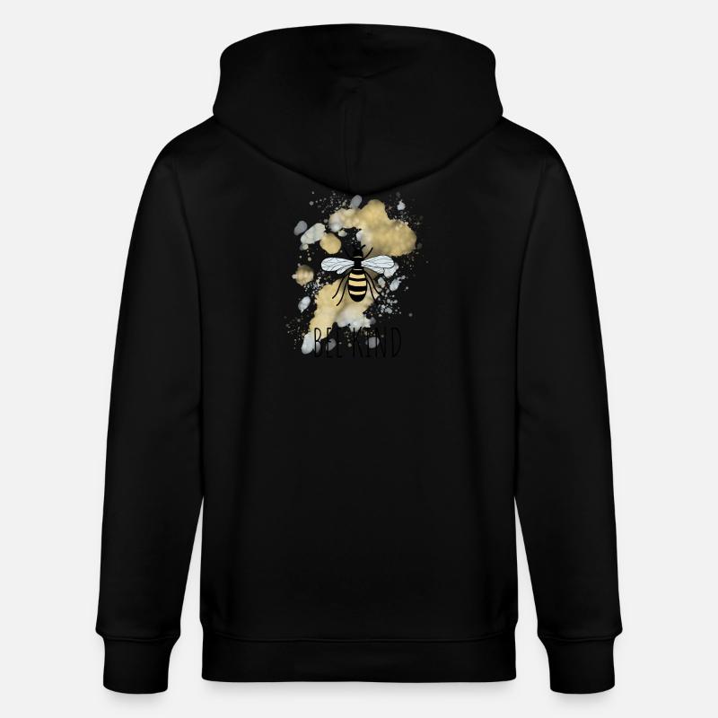 Biene Be Bee Kind - Stanley/Stella Unisex Bio-Kapuzenjacke CULTIVATOR  - Schwarz