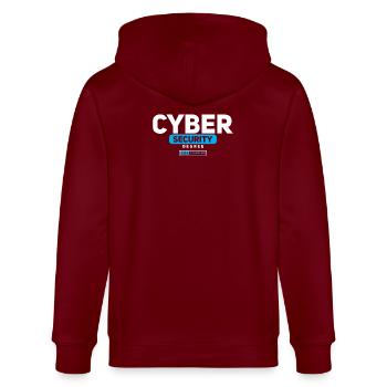Cybersicherheit Abschluss in Cybersicherheit - Stanley/Stella Unisex Bio-Kapuzenjacke CULTIVATOR  - Burgunderrot - Hinten - Anna (173cm)