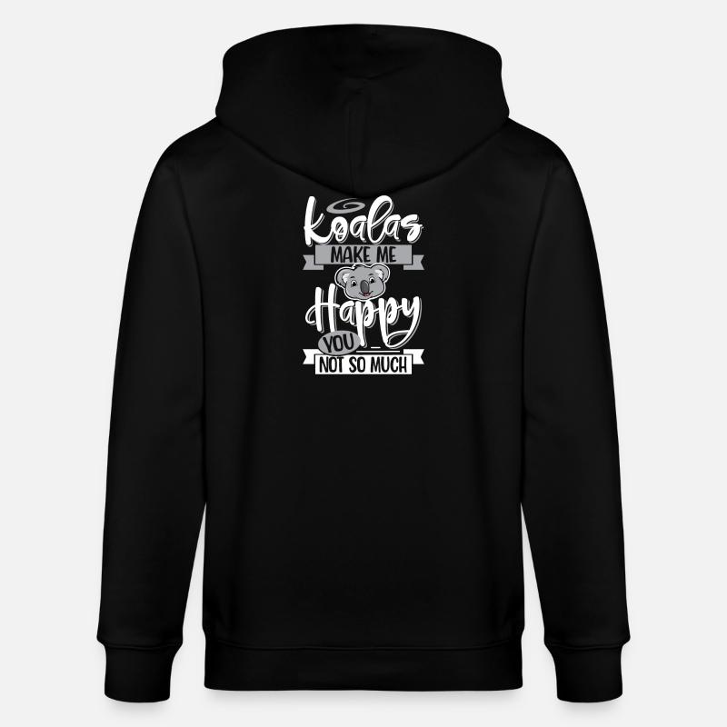 Koala - Stanley/Stella Unisex Bio-Kapuzenjacke CULTIVATOR  - Schwarz