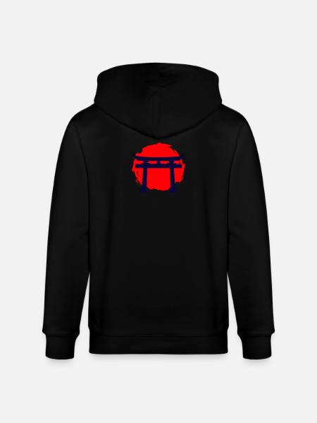 A Temple In A Red Sunset - Stanley/Stella CULTIVATOR  Unisex Organic Hooded Jacket - black