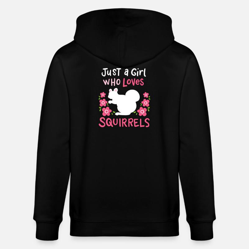 Eichhörnchen Eichhörnchen-Liebhaber - Stanley/Stella Unisex Bio-Kapuzenjacke CULTIVATOR  - Schwarz