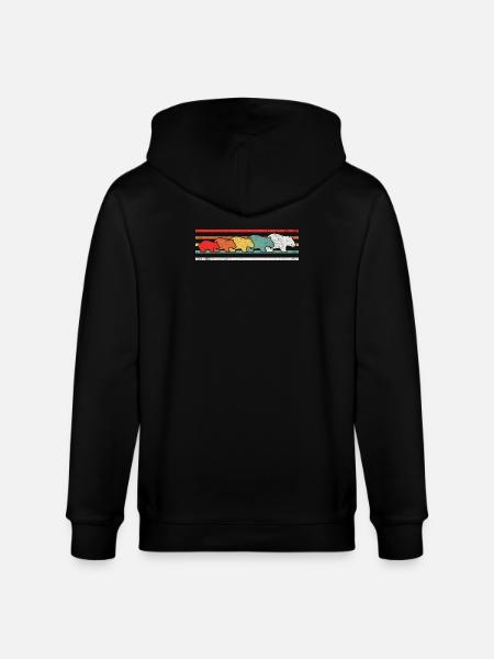 Wombat - Stanley/Stella Unisex Bio-Kapuzenjacke CULTIVATOR  - Schwarz