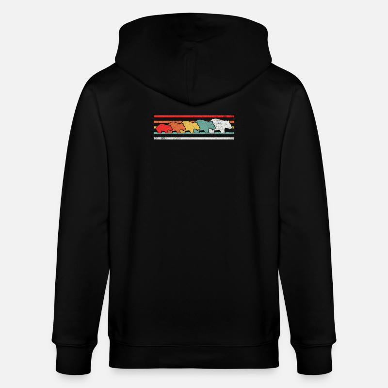 Wombat - Stanley/Stella Unisex Bio-Kapuzenjacke CULTIVATOR  - Schwarz