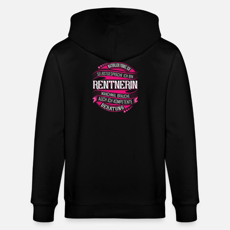 Rentnerin - Stanley/Stella Unisex Bio-Kapuzenjacke CULTIVATOR  - Schwarz