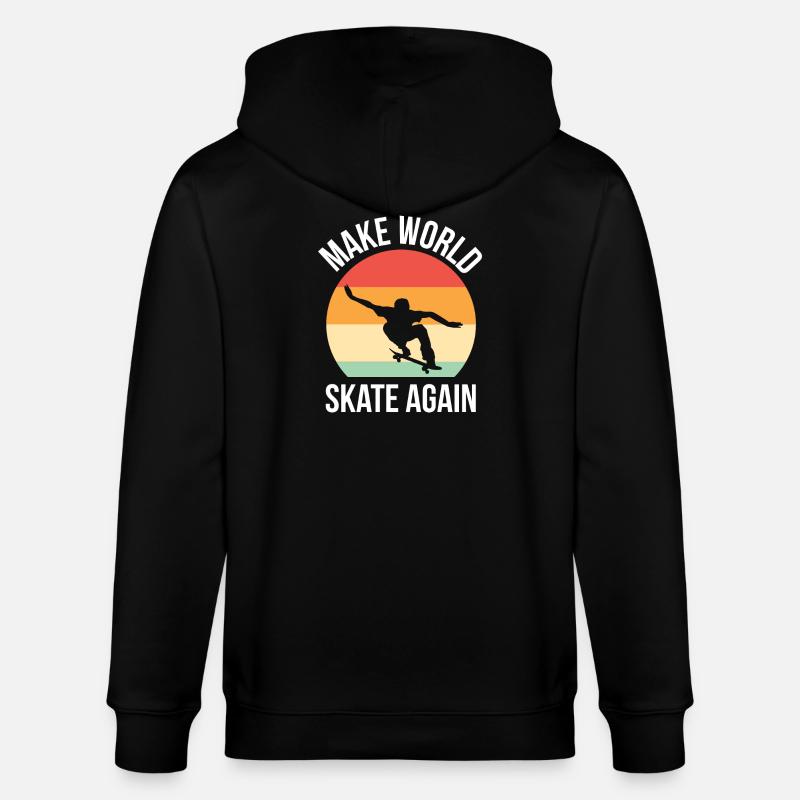 Make World Skate Again - Stanley/Stella Unisex Bio-Kapuzenjacke CULTIVATOR - Schwarz