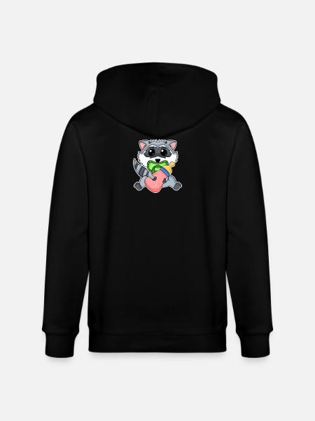 Bébé raton laveur - Veste à capuche bio CULTIVATOR Stanley/Stella Unisexe - noir