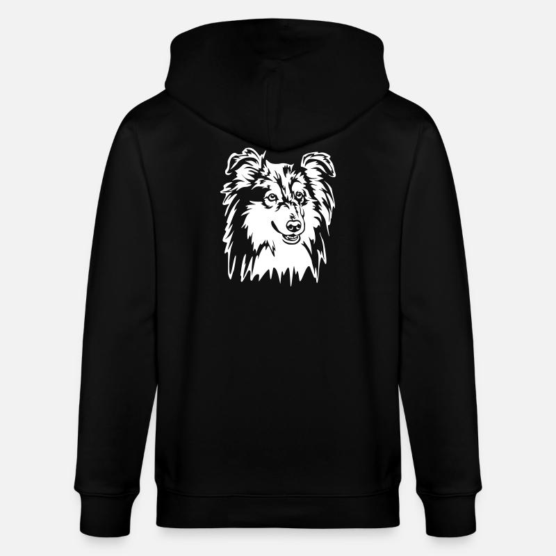 Sheltie Head « Black Edition » - Veste à capuche bio CULTIVATOR Stanley/Stella Unisexe - noir