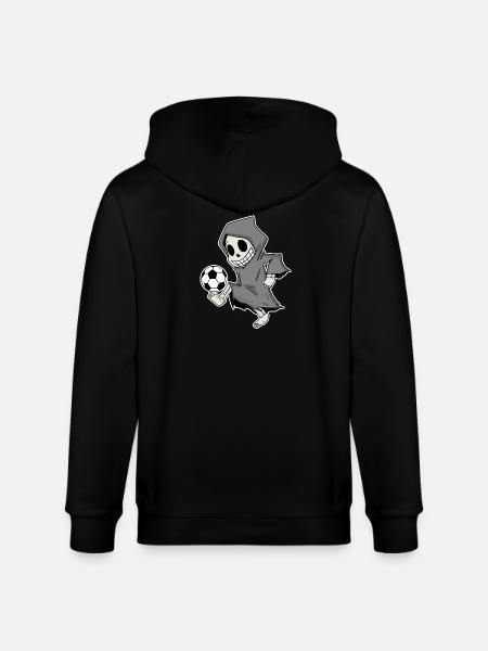 Sensenmann mit Fußball - Stanley/Stella Unisex Bio-Kapuzenjacke CULTIVATOR - Schwarz