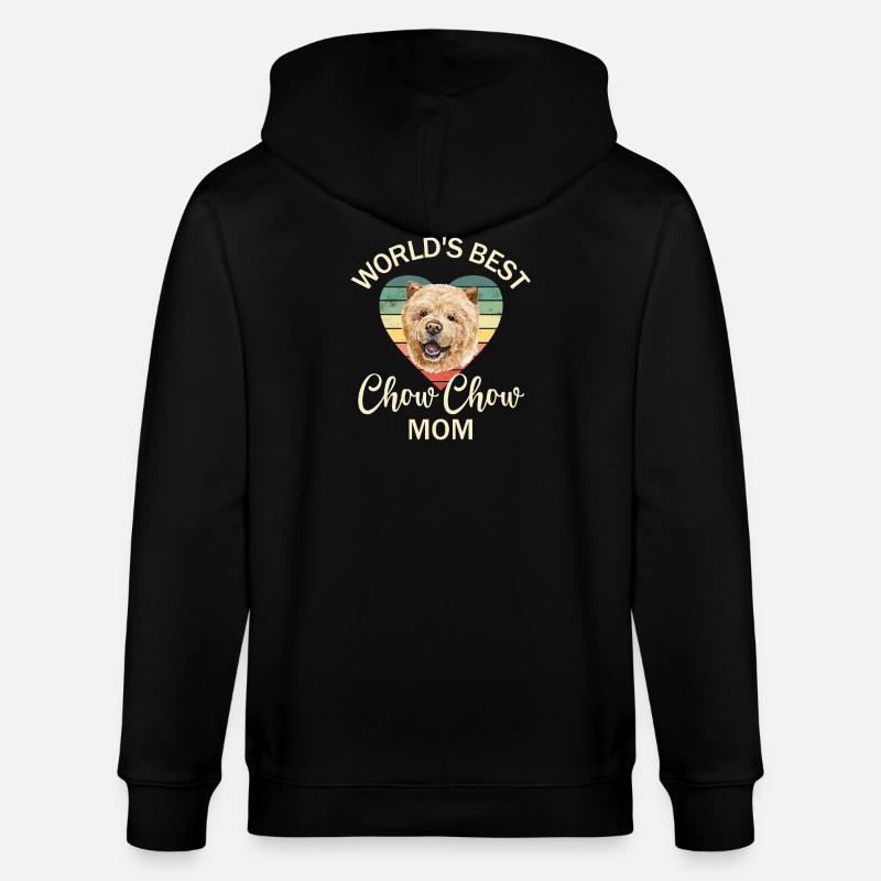 Chien Chow Chow - Veste à capuche bio CULTIVATOR Stanley/Stella Unisexe - noir