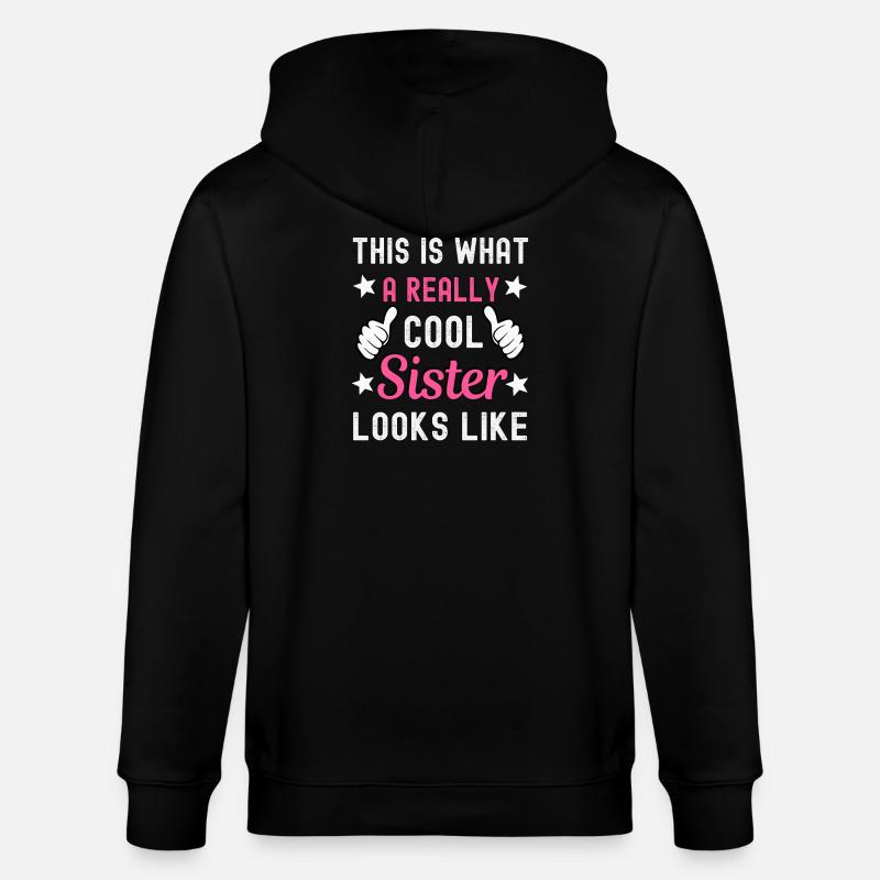Schwester - Stanley/Stella Unisex Bio-Kapuzenjacke CULTIVATOR  - Schwarz