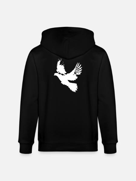 Duif van de Vrede Het Ontwerp van de Duif - Symbool van Hoop - Stanley/Stella Uniseks bio-ziphoodie CULTIVATOR  - zwart
