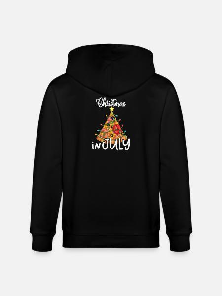Pizza Christmas in July - Stanley/Stella CULTIVATOR Unisex Organic Hooded Jacket - black