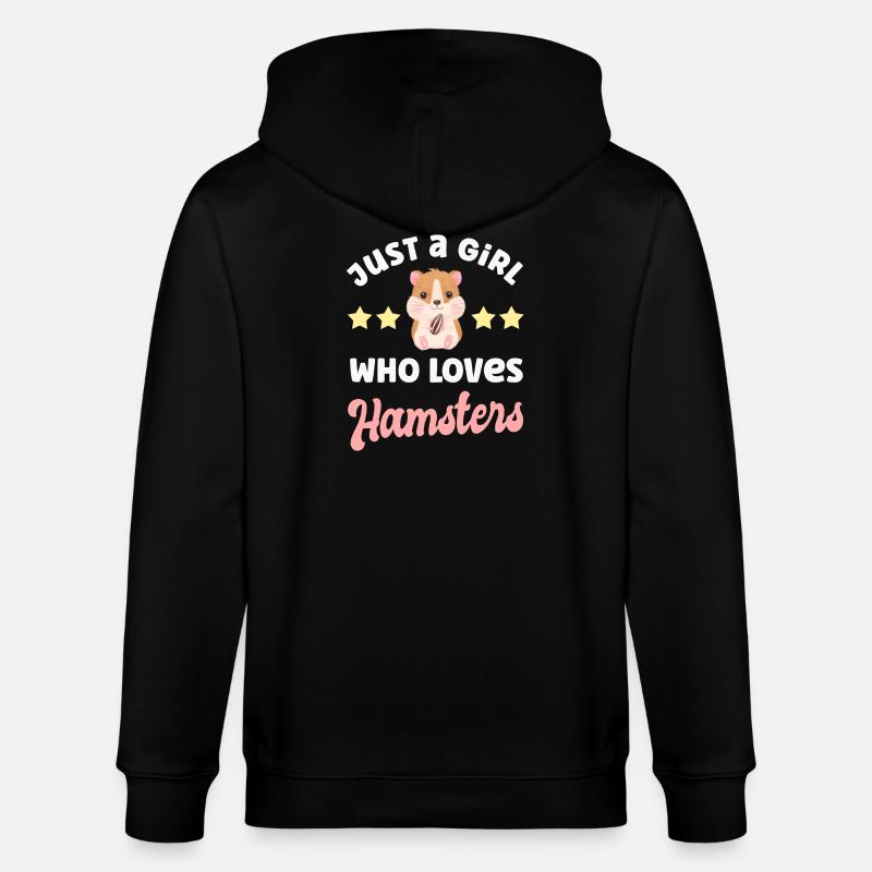 Hamster - Stanley/Stella Unisex Bio-Kapuzenjacke CULTIVATOR  - Schwarz