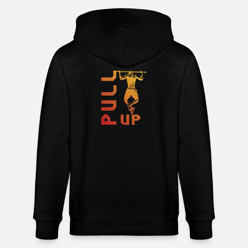 Gradient pull-up silhouette - Stanley/Stella CULTIVATOR  Unisex Organic Hooded Jacket - black