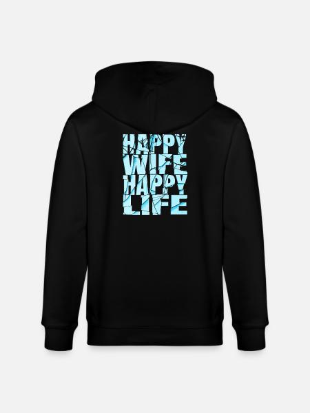 Femme heureuse vie heureuse - Veste à capuche bio CULTIVATOR Stanley/Stella Unisexe - noir