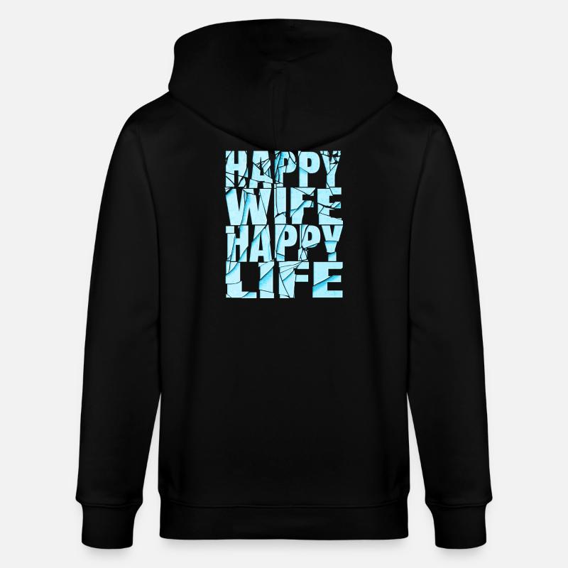 Femme heureuse vie heureuse - Veste à capuche bio CULTIVATOR Stanley/Stella Unisexe - noir