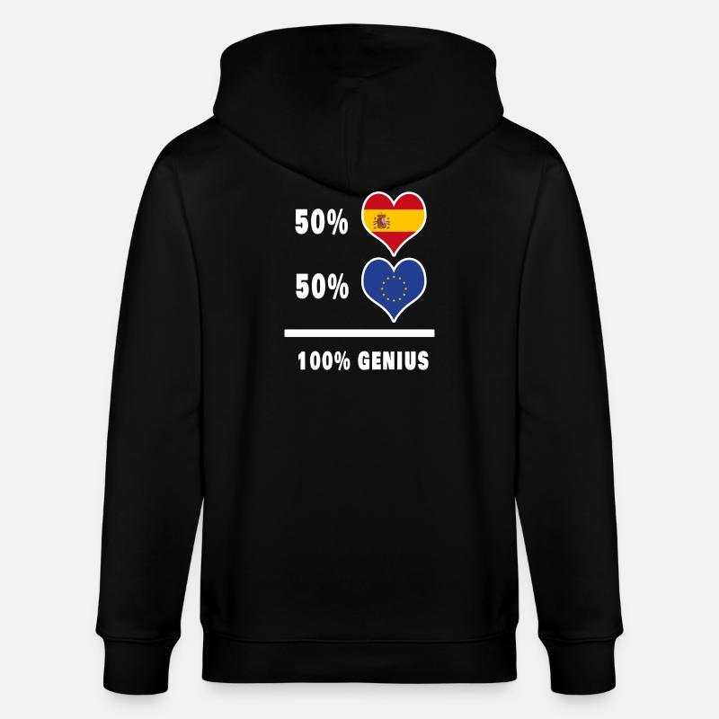 Europa und Spanien genial / Geschenk - Stanley/Stella Unisex Bio-Kapuzenjacke CULTIVATOR  - Schwarz
