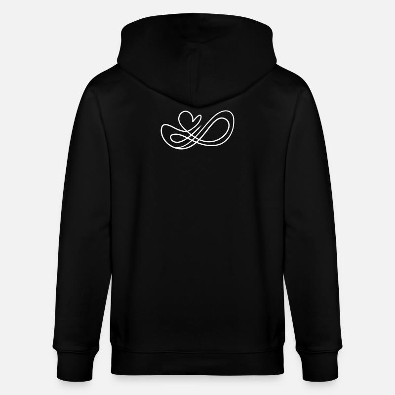 Unendlich Herz Liebe - Stanley/Stella Unisex Bio-Kapuzenjacke CULTIVATOR  - Schwarz