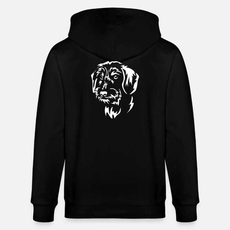 Tête de teckel « Black Edition » - Veste à capuche bio CULTIVATOR Stanley/Stella Unisexe - noir