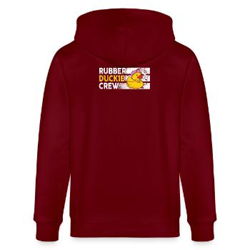 Rubber Duck Rubber Duckie Crew - Stanley/Stella CULTIVATOR  Unisex Organic Hooded Jacket - burgundy - Back - Anna (173cm)