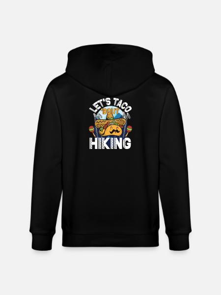 Let's Taco' Bout Hiking - Stanley/Stella CULTIVATOR Unisex Organic Hooded Jacket - black