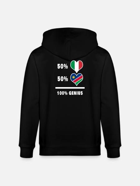 Brilliant Italy and Namibia / Gift - Stanley/Stella CULTIVATOR Unisex Organic Hooded Jacket - black