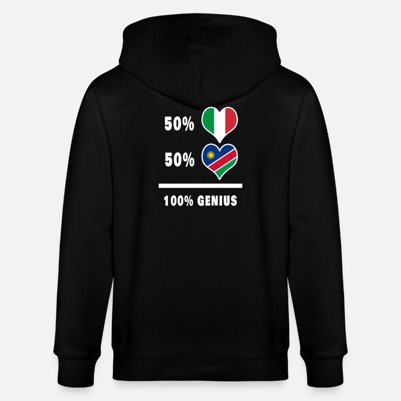 Brilliant Italien und Namibia / Geschenk - Stanley/Stella Unisex Bio-Kapuzenjacke CULTIVATOR - Schwarz