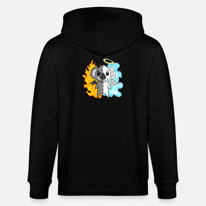 Koala - Anges et Diables - Veste à capuche bio CULTIVATOR Stanley/Stella Unisexe - noir