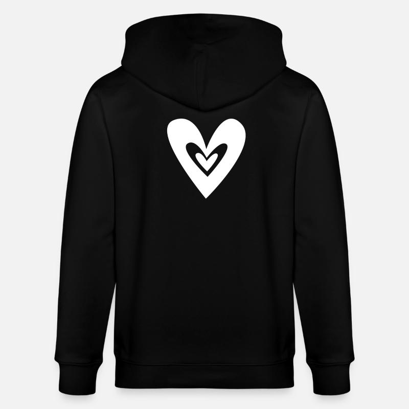 Cœurs - Veste à capuche bio CULTIVATOR Stanley/Stella Unisexe - noir