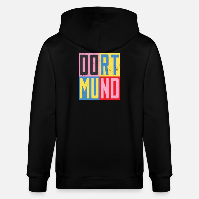 Dortmunder Städte Design - Stanley/Stella Unisex Bio-Kapuzenjacke CULTIVATOR  - Schwarz