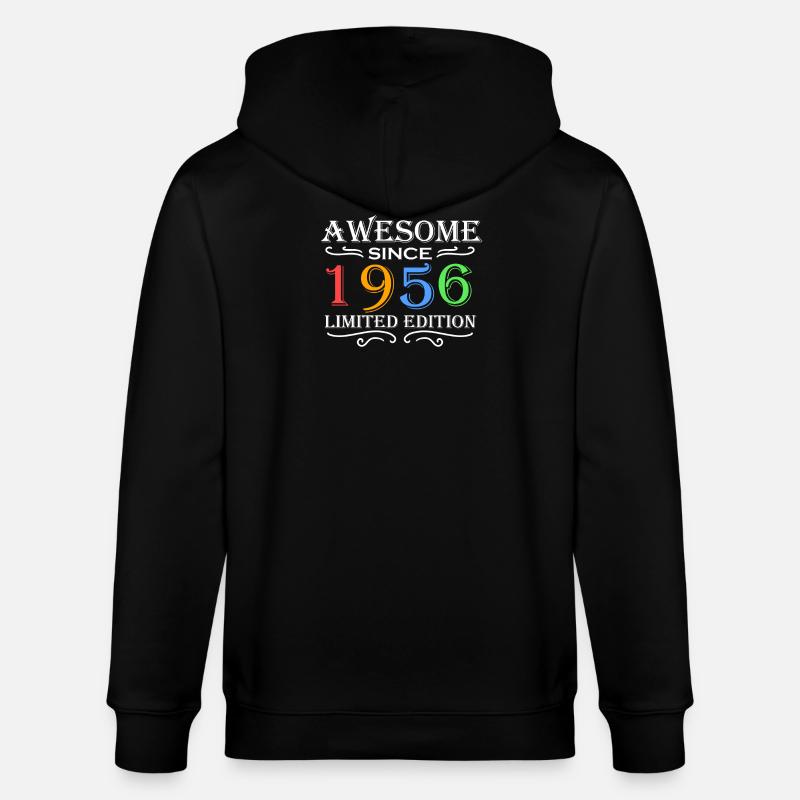 1956 - Né en 1956 - Veste à capuche bio CULTIVATOR Stanley/Stella Unisexe - noir