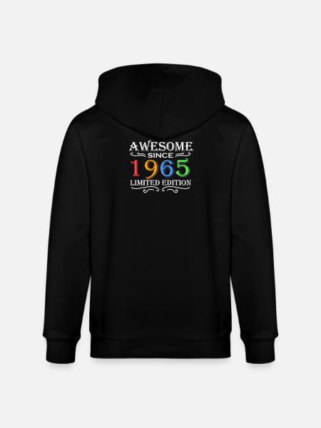 1965 - Born 1965 - Stanley/Stella CULTIVATOR  Unisex Organic Hooded Jacket - black
