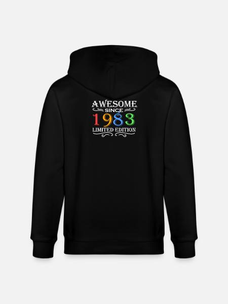 1983 - Born 1983 - Stanley/Stella CULTIVATOR  Unisex Organic Hooded Jacket - black